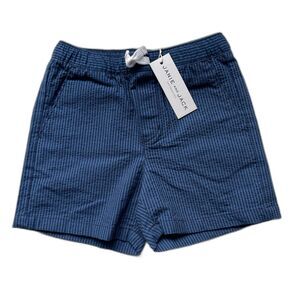 Janie and Jack The Seersucker Pull-On Shorter Short Connor Navy Stripe Size 5